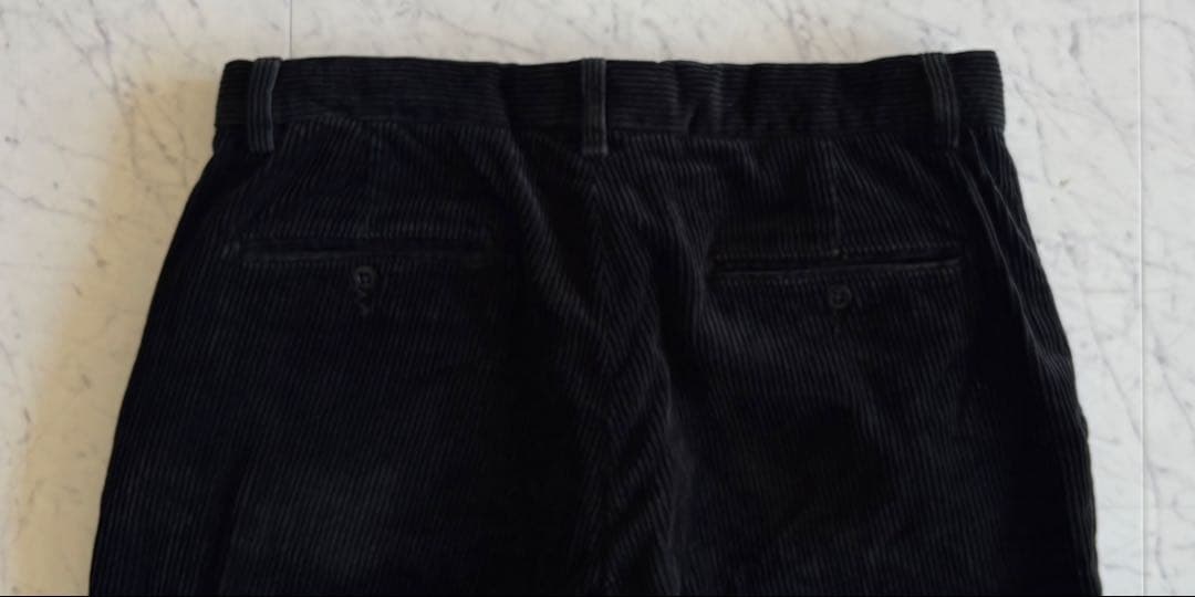 90s ラルフローレン 太畝 コーデュロイ パンツW33×L30 ブラック