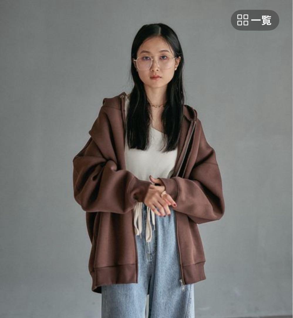 LEPSIM パフエア ZIPBIG フーディ ブラウン