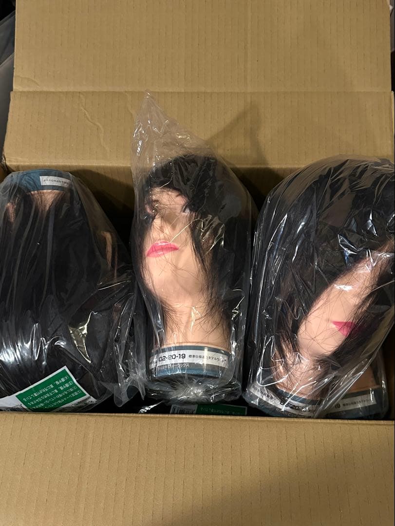 美容師国家試験　練習用ウィッグ 6個セット