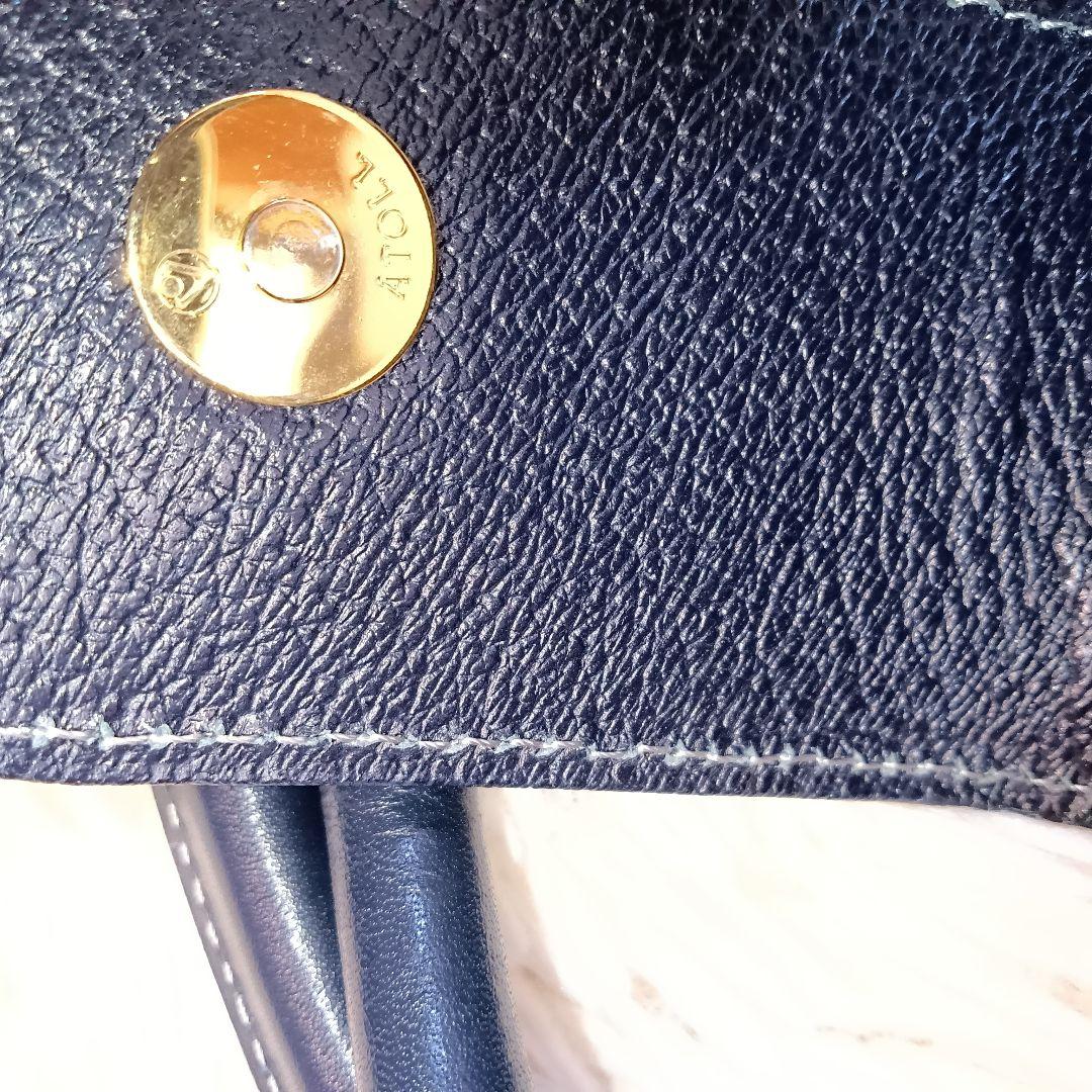 Kitamura キタムラ ハンドバッグ ネイビー　小型