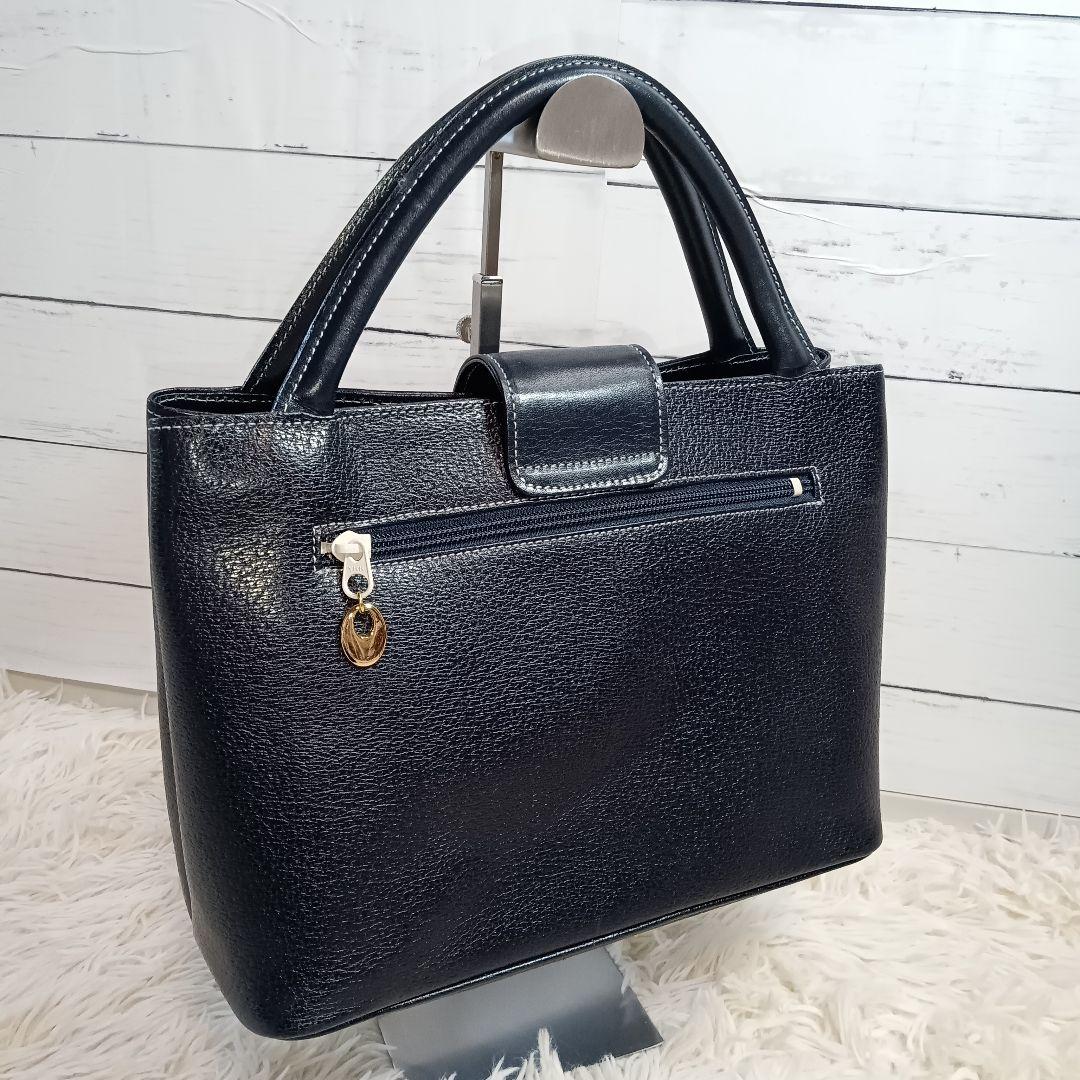 Kitamura キタムラ ハンドバッグ ネイビー　小型