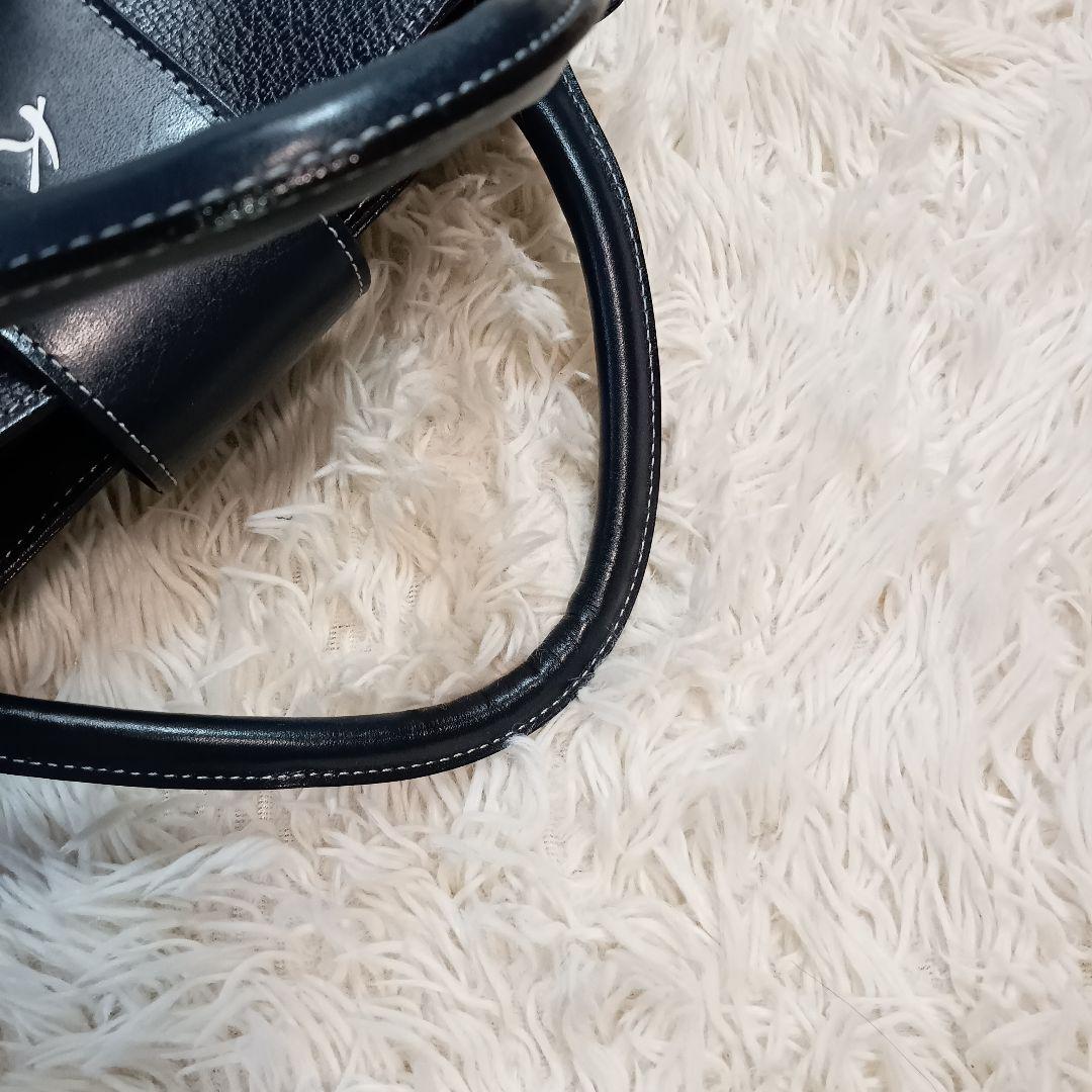 Kitamura キタムラ ハンドバッグ ネイビー　小型