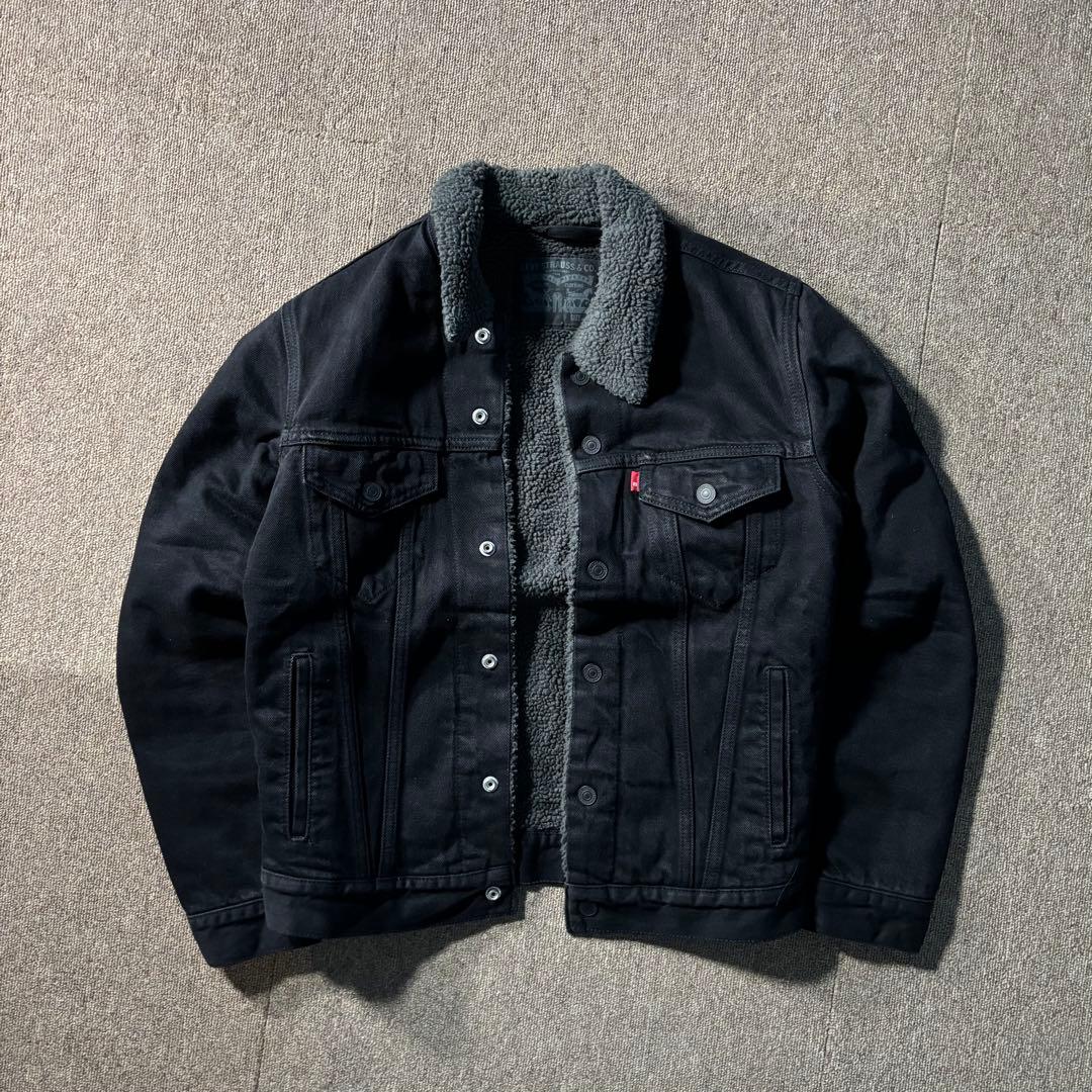 Levi's 裏ボア ブラック Gジャン トラッカージャケット S
