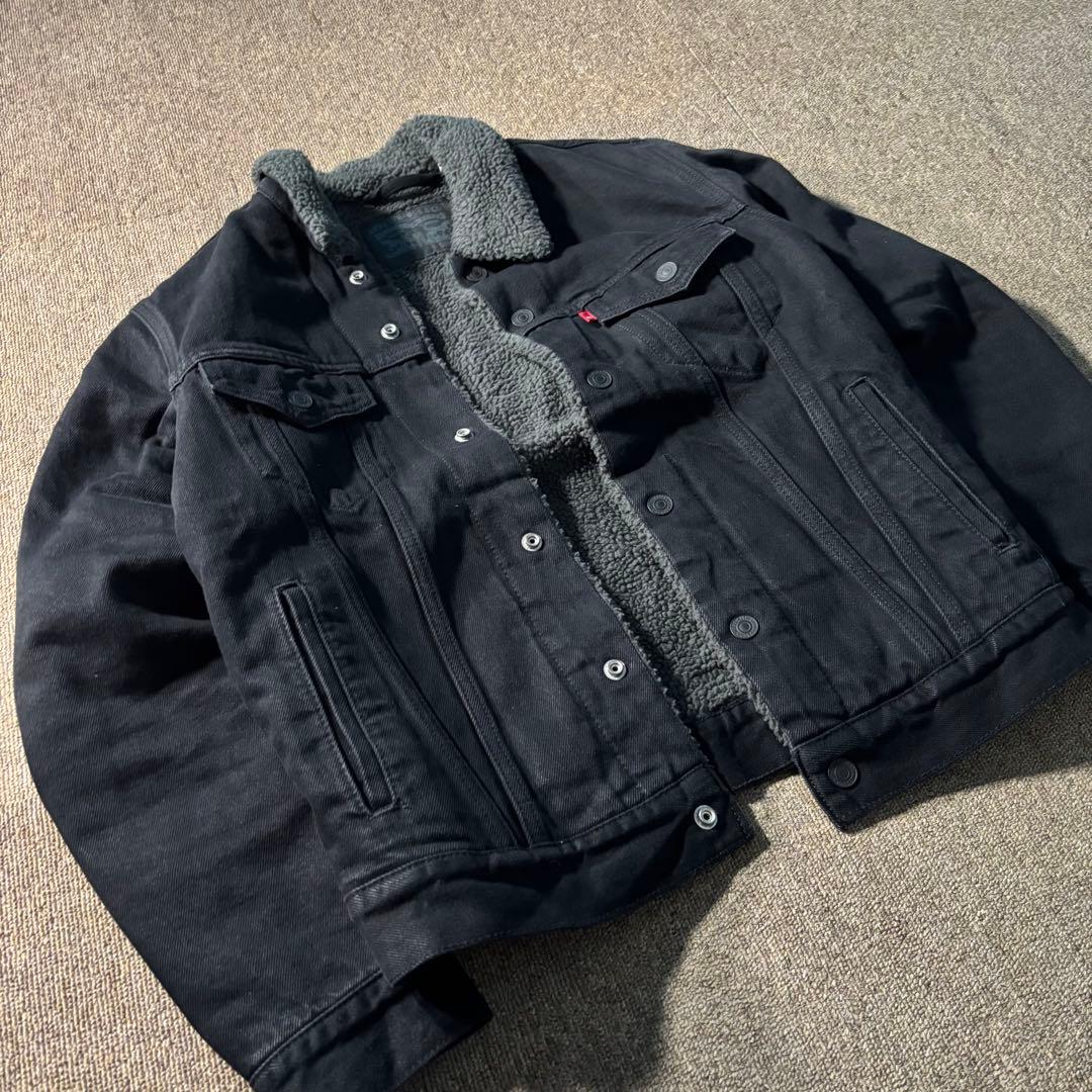 Levi's 裏ボア ブラック Gジャン トラッカージャケット S