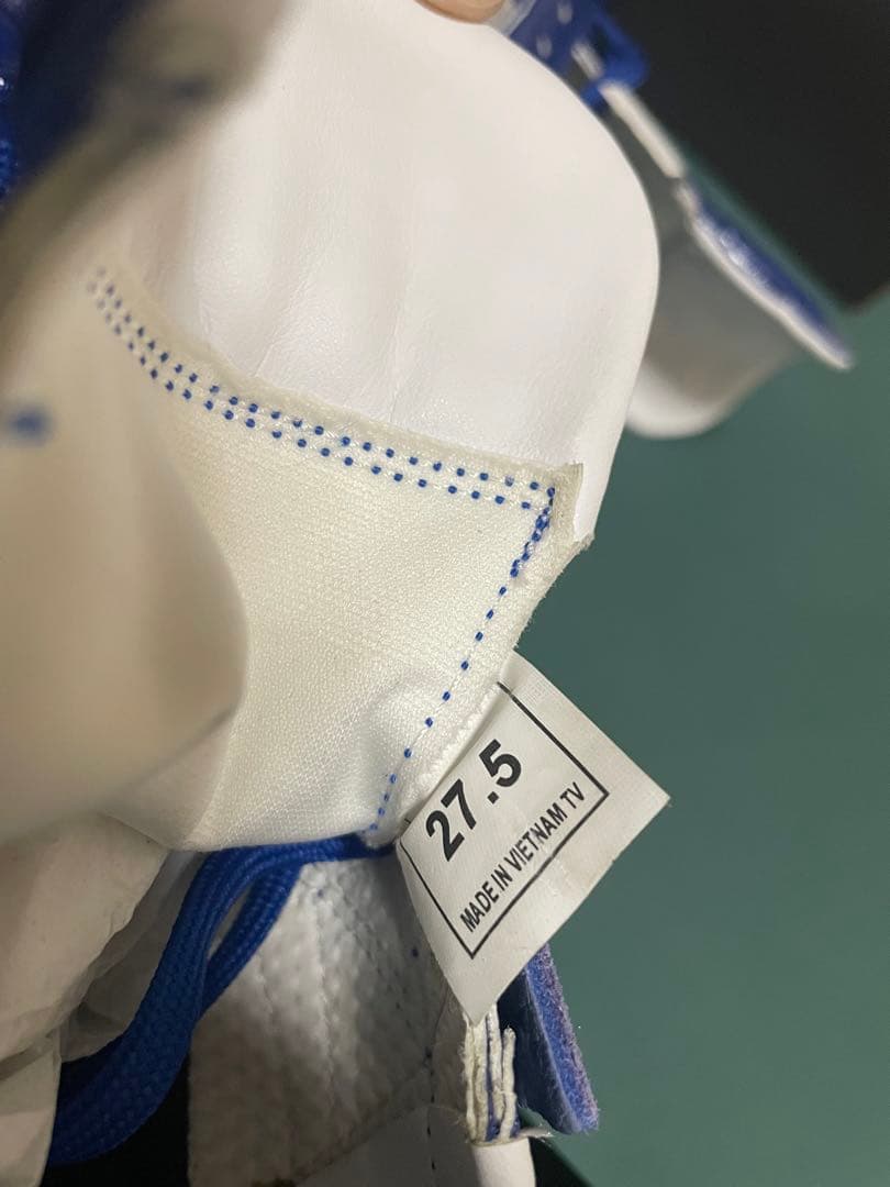 元中日ドラゴンズ　松田亘哲選手　asics 青 スパイクシューズ ハイカット