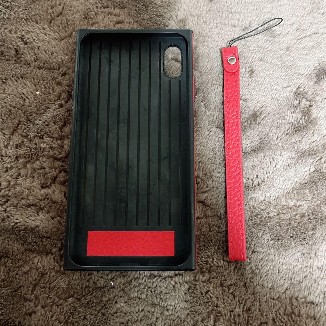 iPhone XS Max 背面 真皮ケースライチ紋真皮