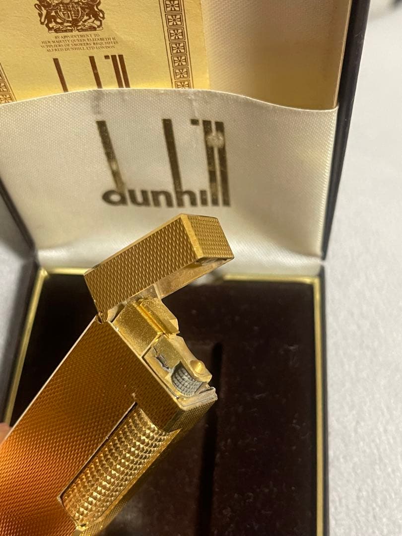 dunhill　ダンヒル　ガスライター　ゴールド　箱付き