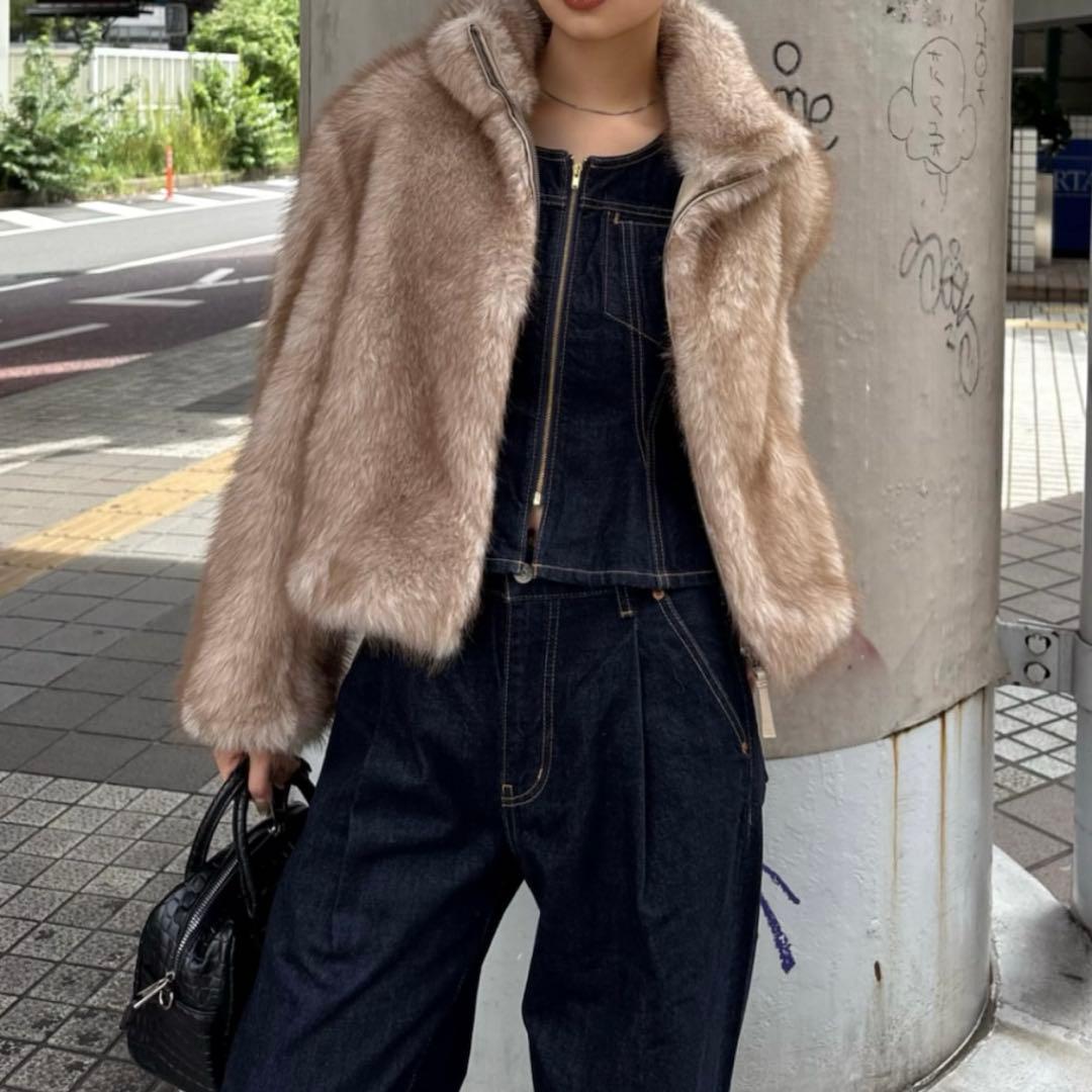 F/FUR STAND COLLAR ジャケット