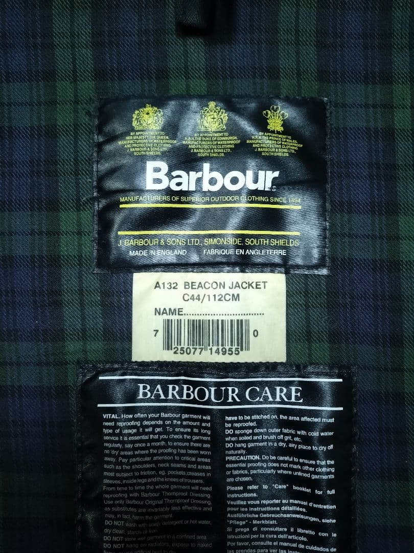 ジャケット・アウター 90s Barbour Beacon jacket c44