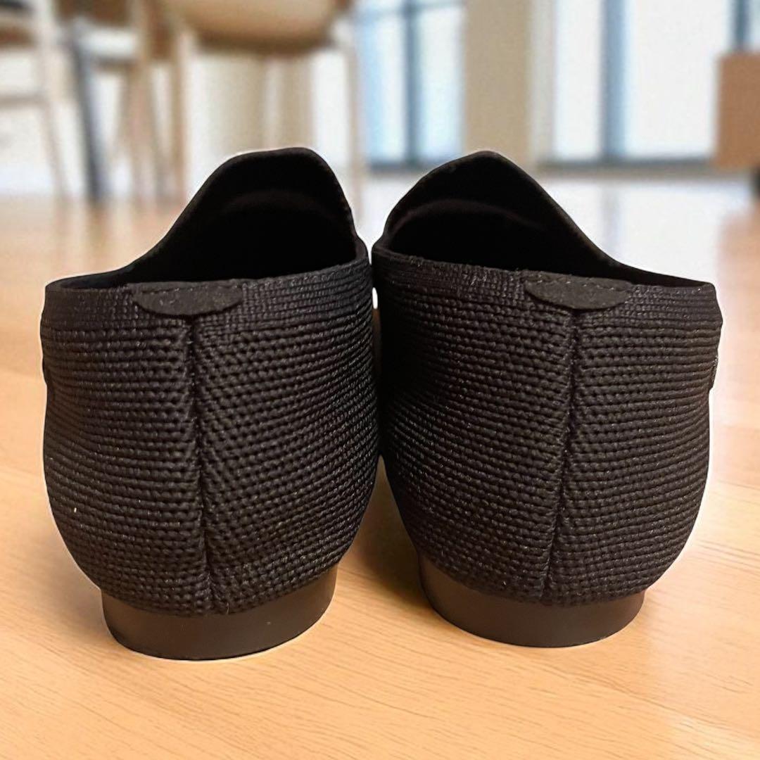 美品 VIVAIA スクエアトゥ ニット パンプス チーター ブラック　37