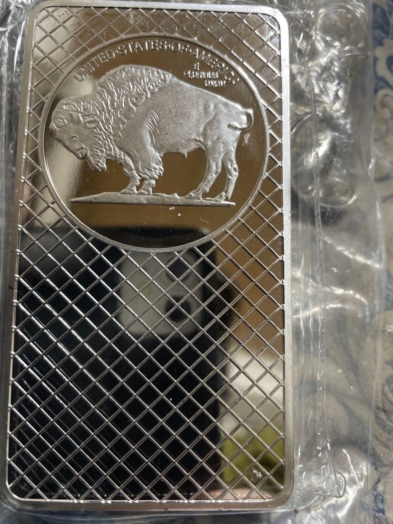 シルバー　バー　純銀　999 Fine Silver 海外製　315g 二枚