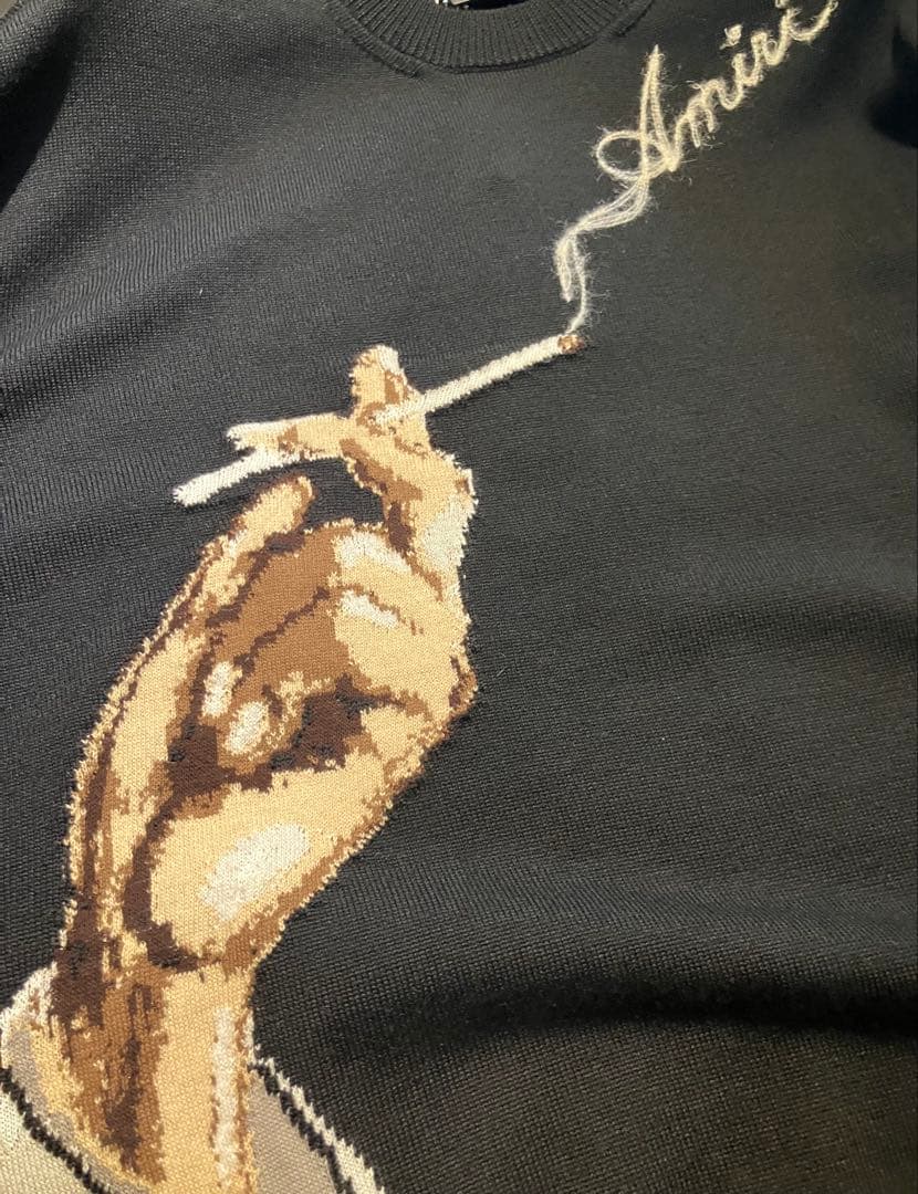 AMIRI アミリ 新品 国内正規品 SMOKE ニット Lサイズ