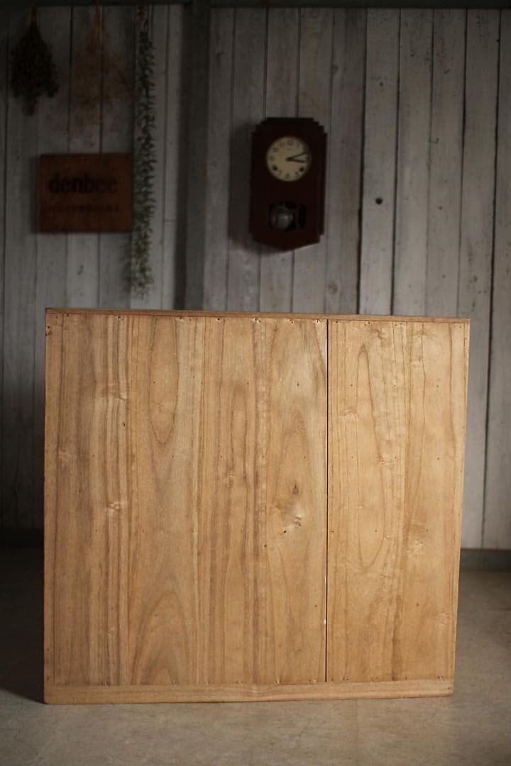 古い木製の引き出し5段　食器棚　キャビネット　古家具　古民家