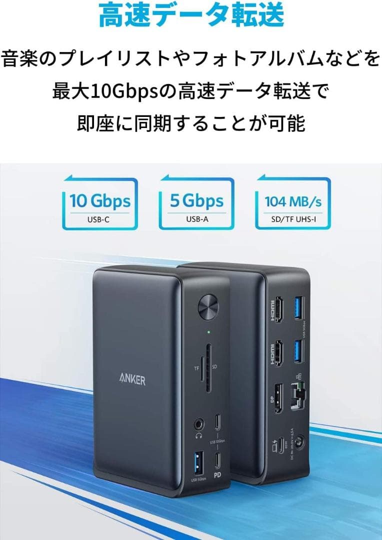 【新品同様】Anker 13-in-1 USB-C ドッキングステーション85W