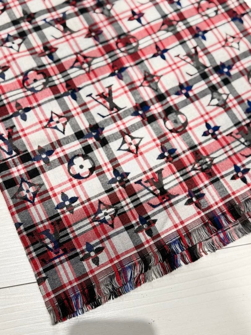 希少　Louis Vuitton レア　チェック柄　ストール　マフラー