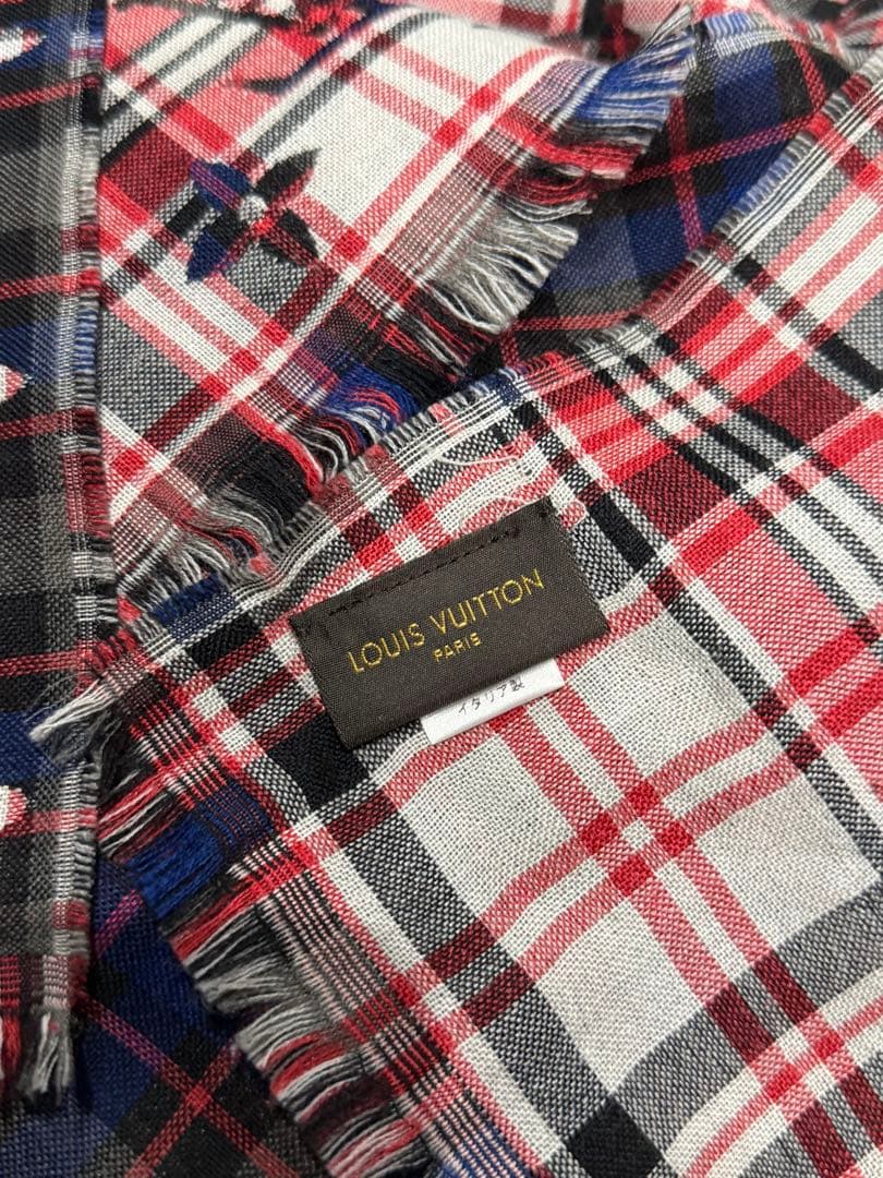 希少　Louis Vuitton レア　チェック柄　ストール　マフラー