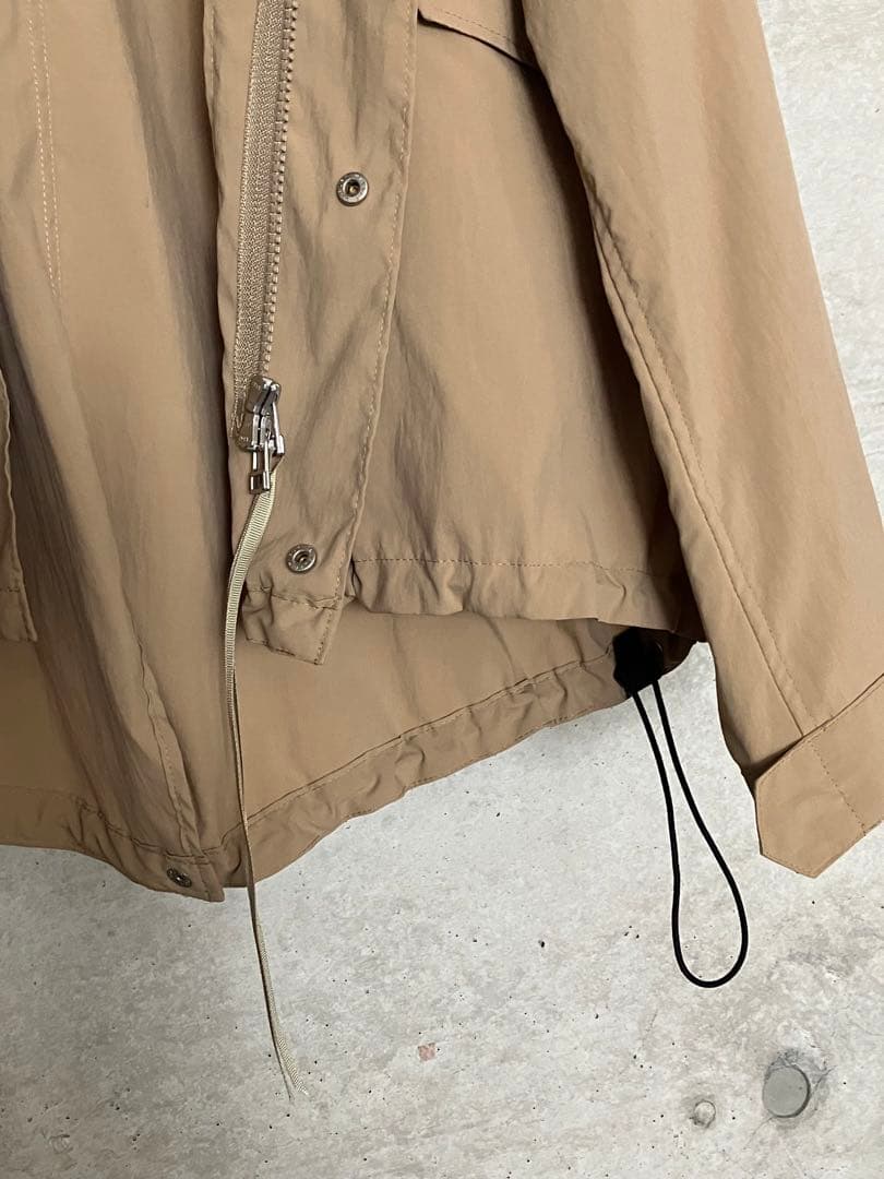 ES:Sベージュ ジップアップ モッズコート