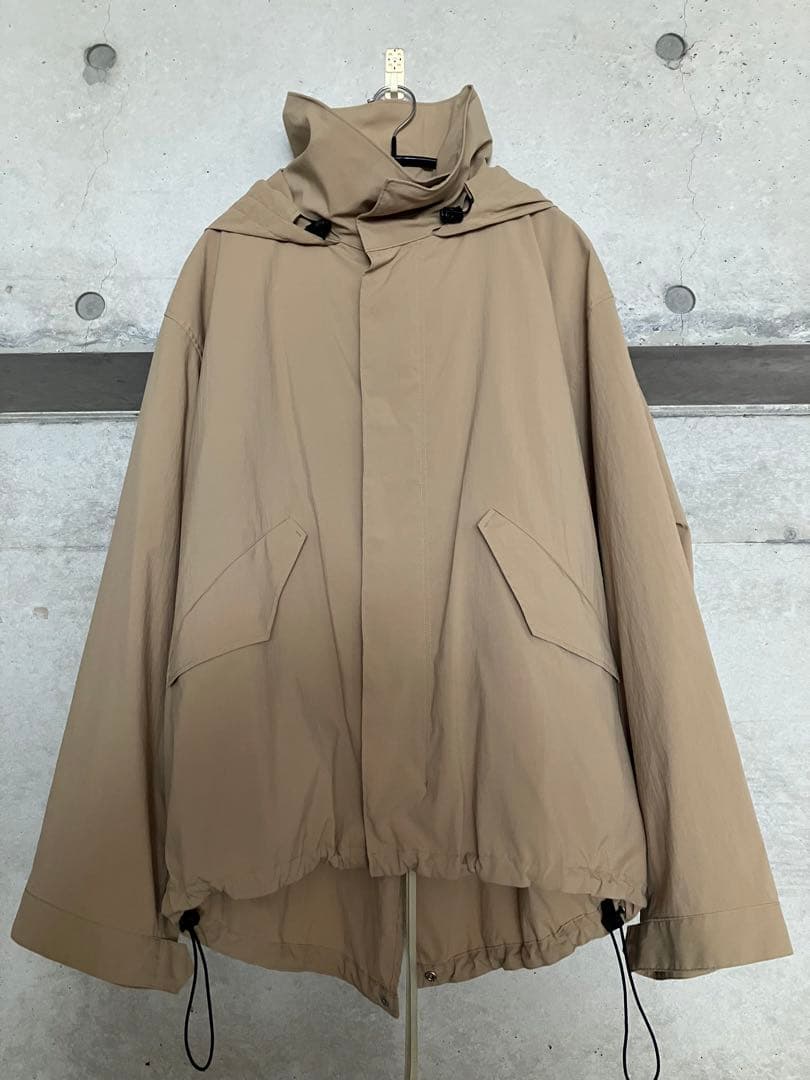 ES:Sベージュ ジップアップ モッズコート