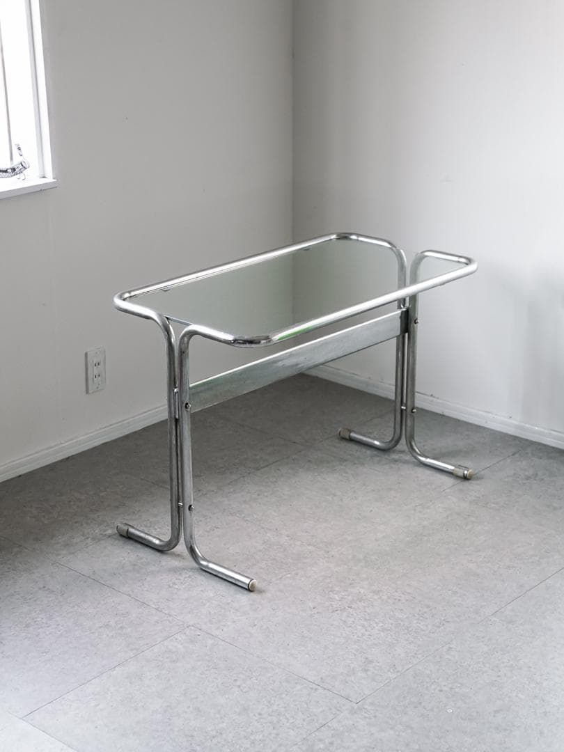 ヴィンテージ　アイアンガラステーブル 什器 ミッドセンチュリーモダン