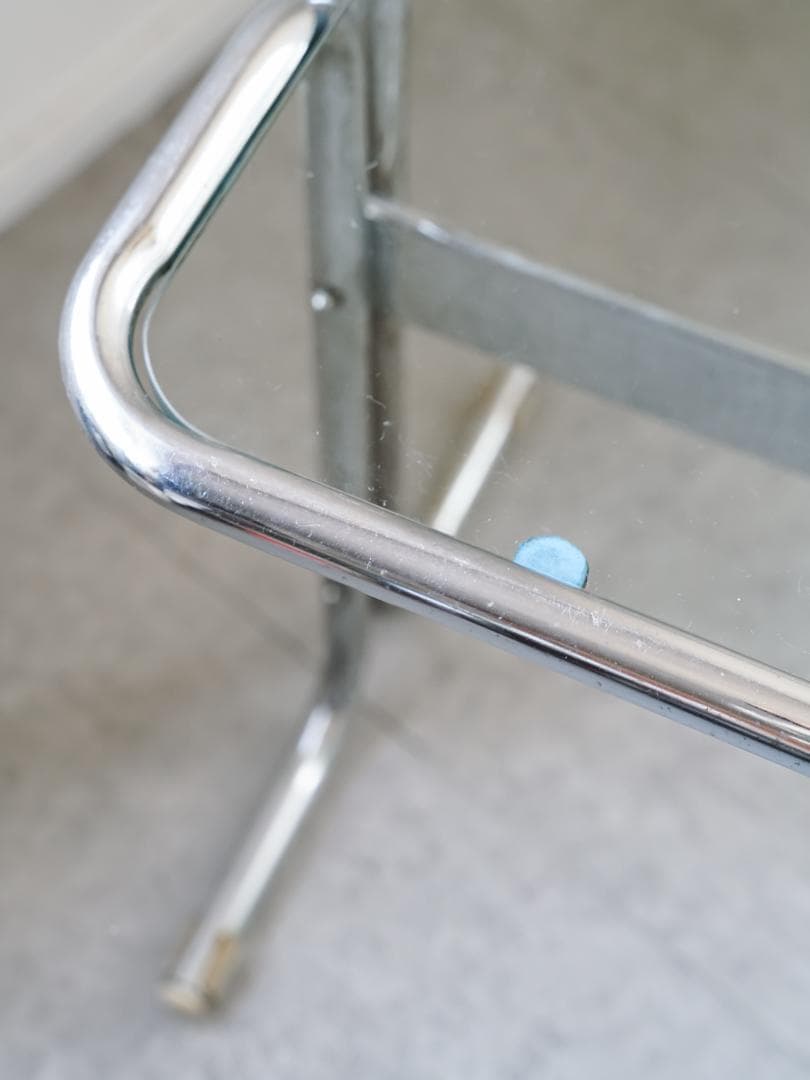 ヴィンテージ　アイアンガラステーブル 什器 ミッドセンチュリーモダン