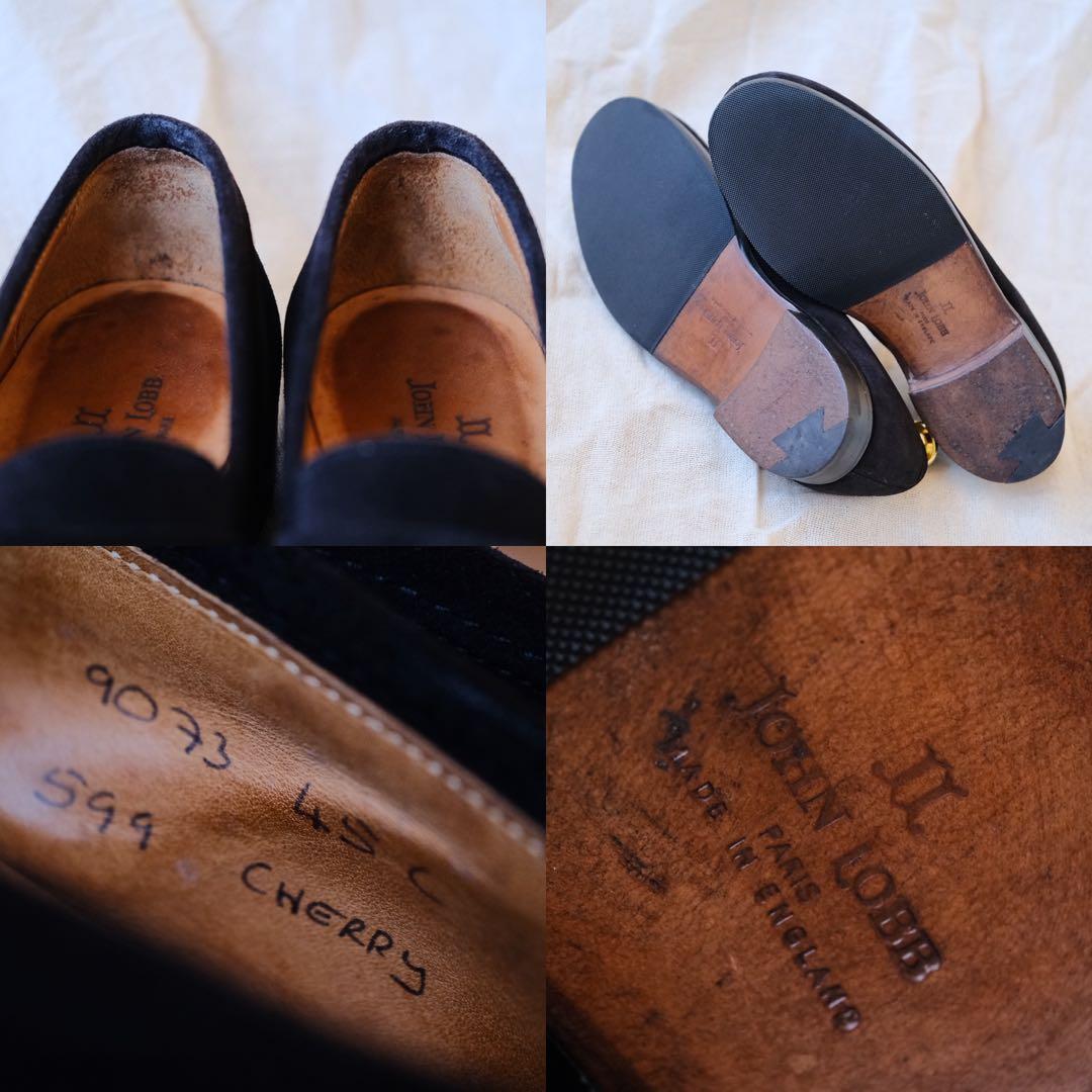 John Lobb ジョンロブ スエードローファーCampus黒45C