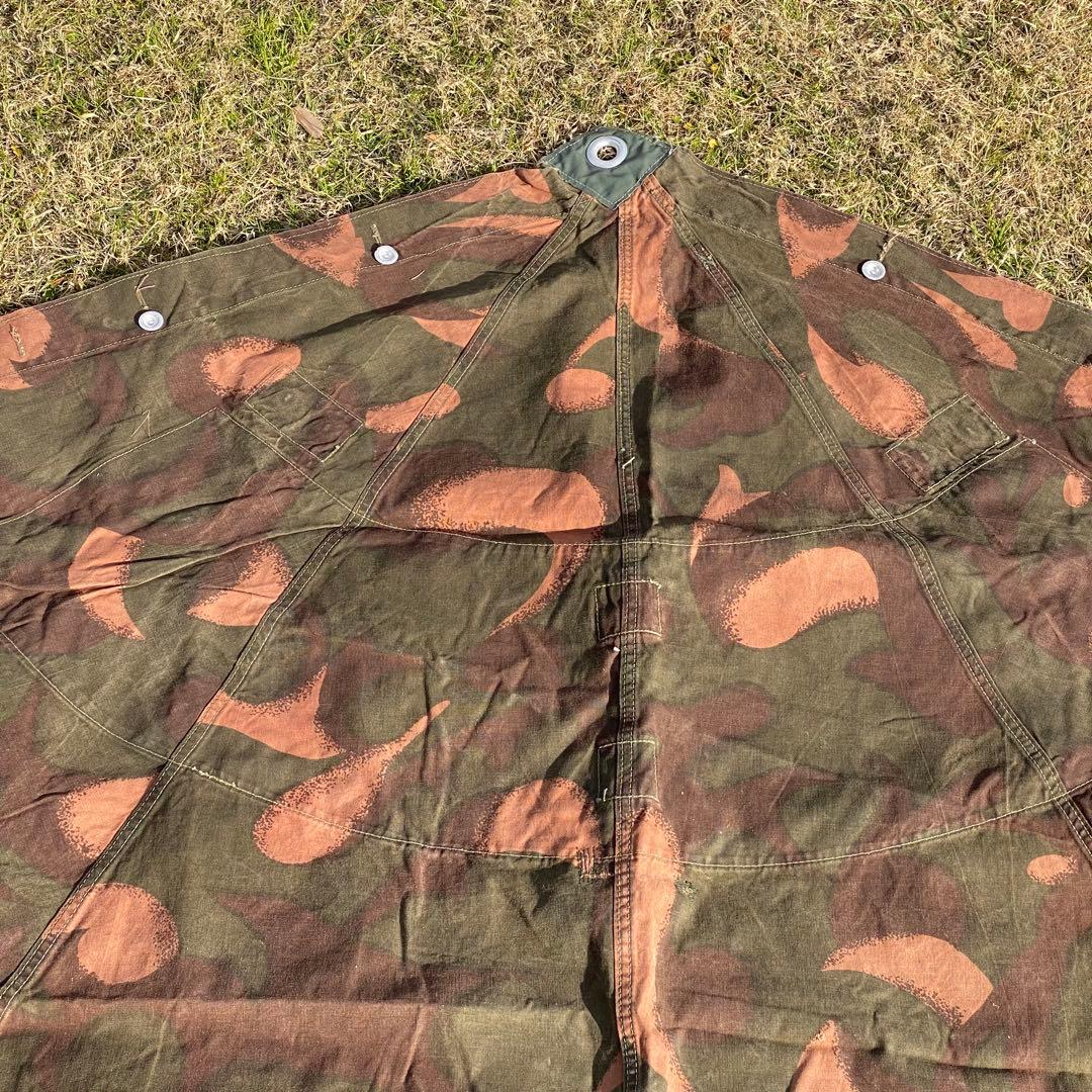 【状態良】ハンガリー軍幕　１枚　迷彩　ハリケーンカモ　タープ　ポンチョ