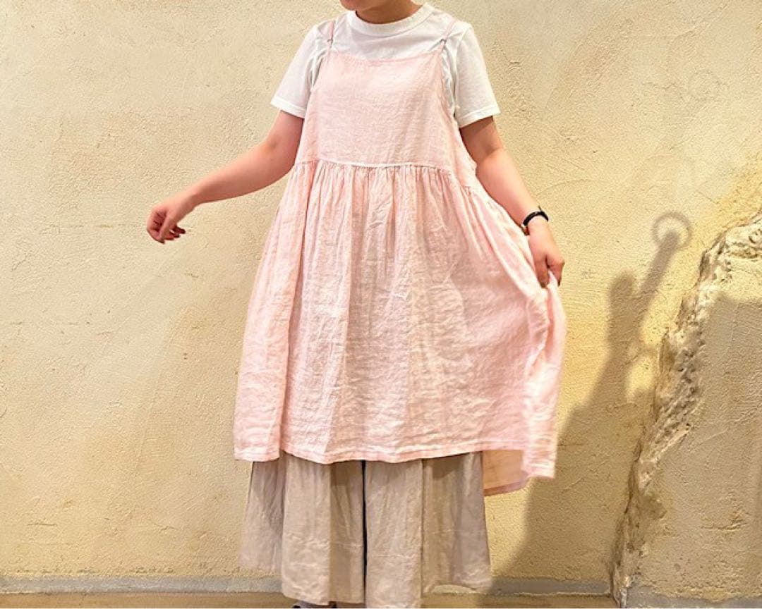 ネストローブ　サクラ染めリネンキャミチュニック