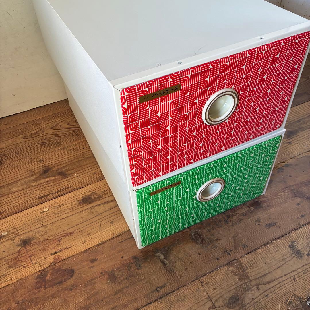 レトロポップ 衣装 衣類収納 ケース 幾何学 ミッドセンチュリー ブリキ