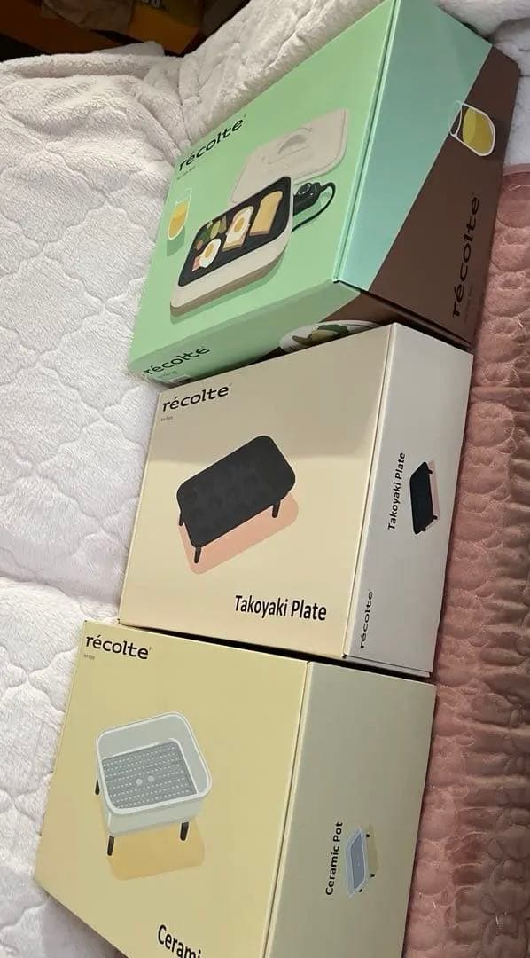 レコルト⭐︎ホットプレート&たこ焼きプレート&セラミックスチーム深鍋 特別セット