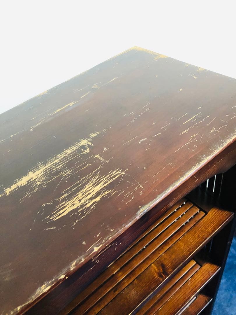 アジアン家具　5段　棚　木製　竹 飾り棚 収納棚　本棚