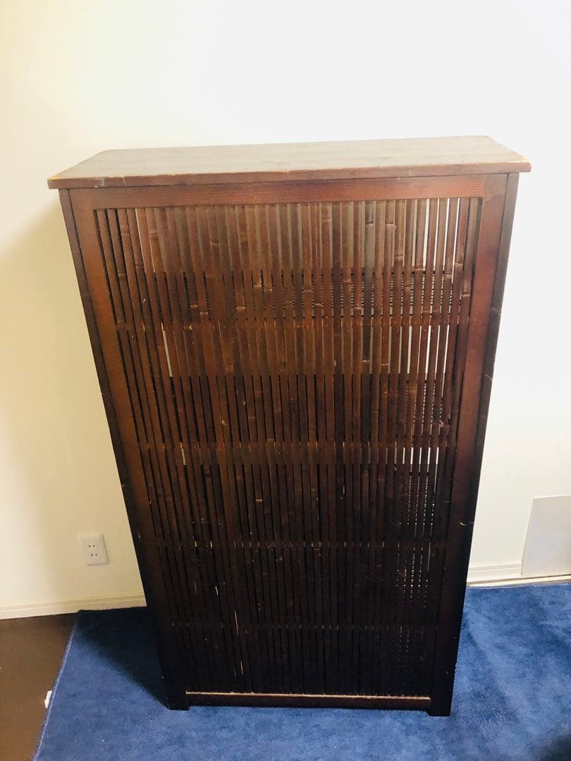 アジアン家具　5段　棚　木製　竹 飾り棚 収納棚　本棚