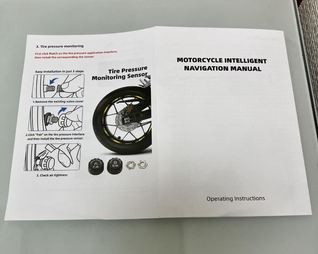 新品 バイク スマートモニター Carplay　空気圧センサー 縦画面表示対応