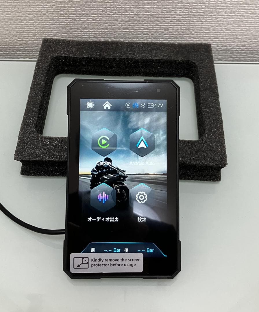 新品 バイク スマートモニター Carplay　空気圧センサー 縦画面表示対応