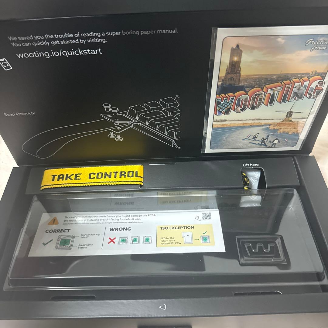 wooting 60he+ ゲーミングキーボード + キーキャップ + ケーブル