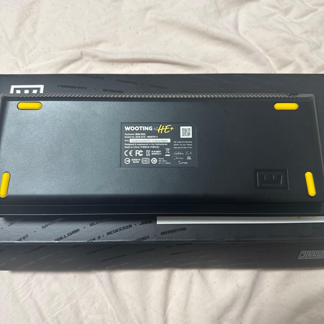 wooting 60he+ ゲーミングキーボード + キーキャップ + ケーブル