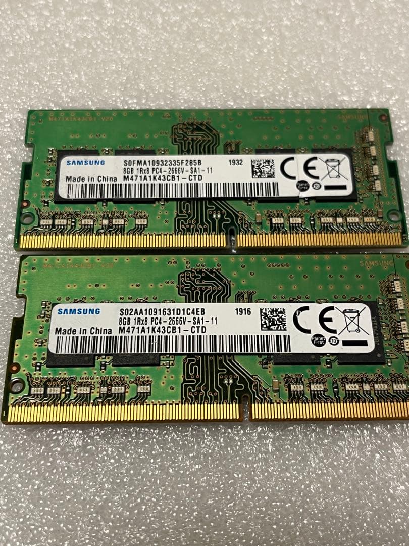 T3 SAMSUNG 8GB２枚　16GB PC4 BIOSチェック✅