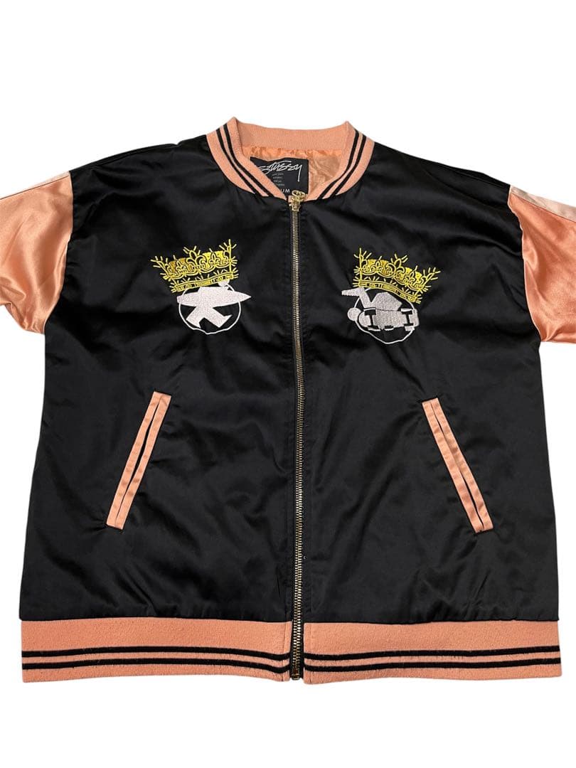 値下げ ステューシー Stussy ロゴ マーク SS 王冠 刺繍 スカジャン