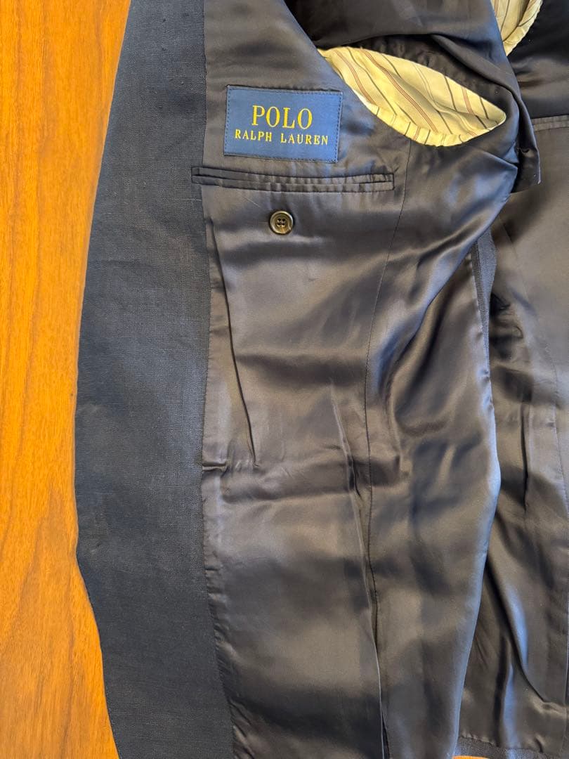 Polo Ralph Lauren テーラードジャケット ネイビー リネン