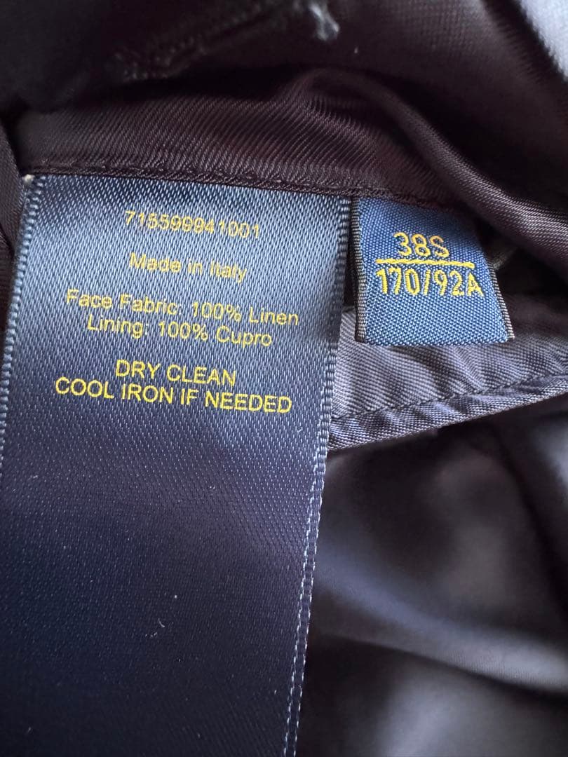 Polo Ralph Lauren テーラードジャケット ネイビー リネン