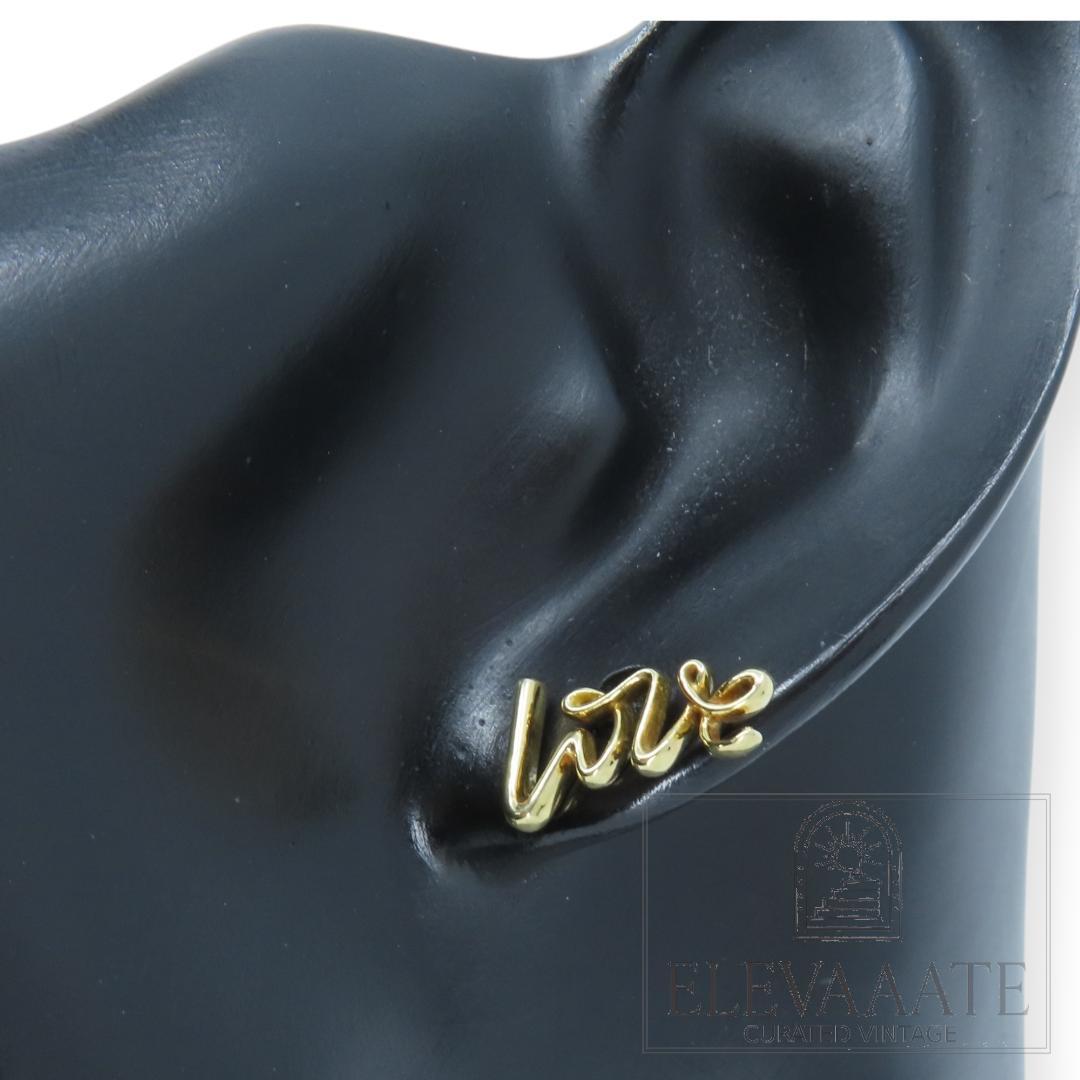 ティファニー ゴールド LOVE ピアス 750 K18 片耳 TO127