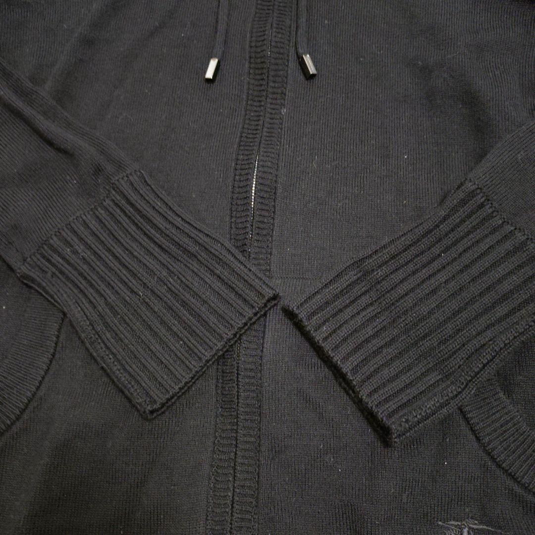 バーバリーロンドン 長袖ニット ジップパーカー ブラック １