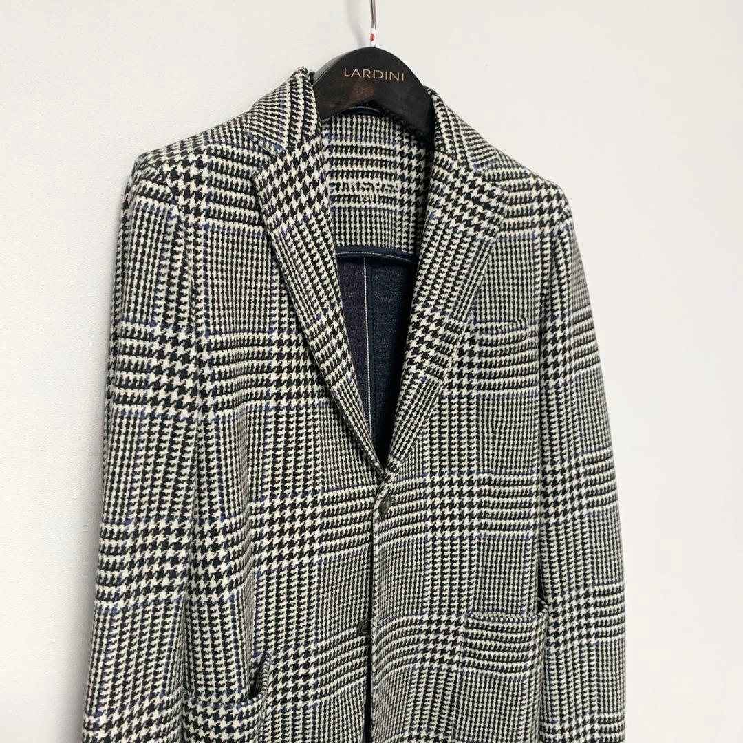 ✨美品 チルコロ1901 ジャージージャケット グレンチェック グレー系 46