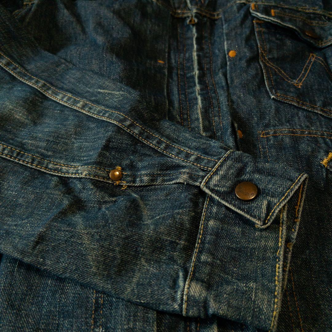 50s wrangler 11mjz 前期　オリジナル　真紺　縦ベル　38