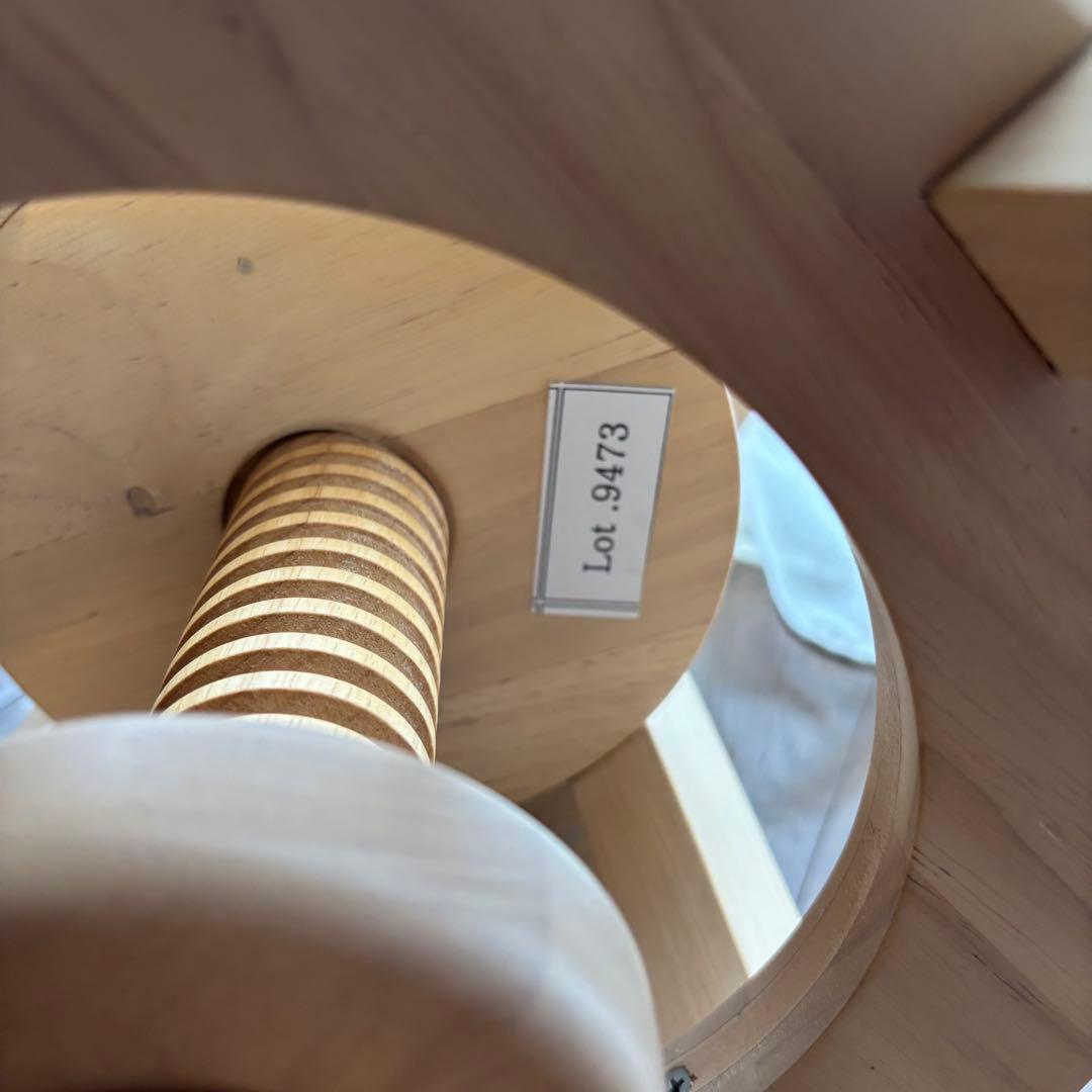 美品　広松木工 SPIN ハイスツール スピンスツール　チェック柄