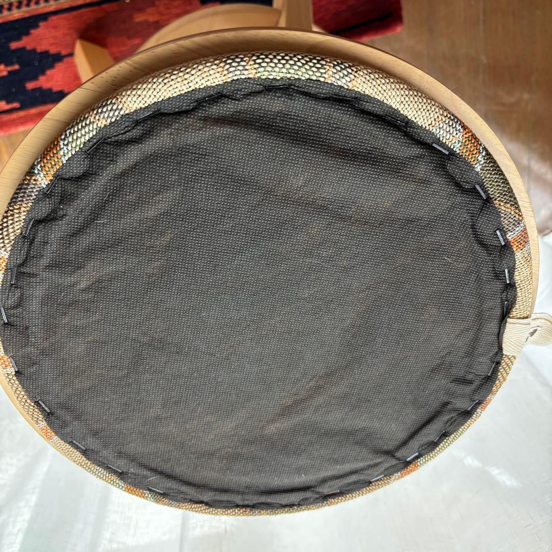 美品　広松木工 SPIN ハイスツール スピンスツール　チェック柄