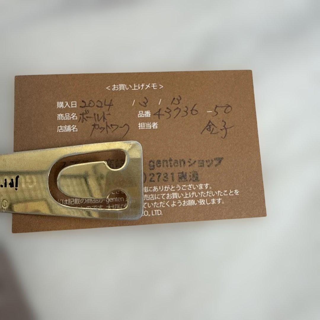 【未使用に近い】genten カットワークハンドバッグ