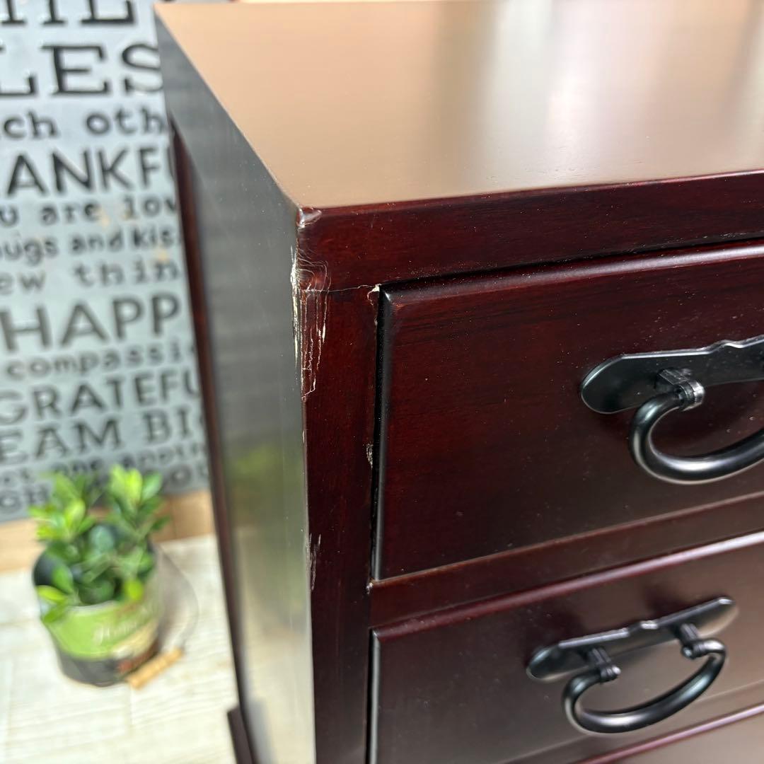 訳あり品！【132】民芸家具桐材多引き出しチェストタンスD48㎝×65㎝完成品