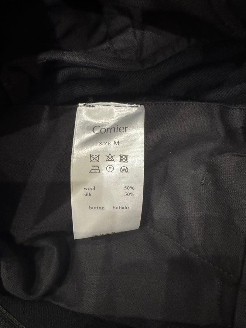 パンツ Cornier WOOL SILK NEP BELTED PANTS