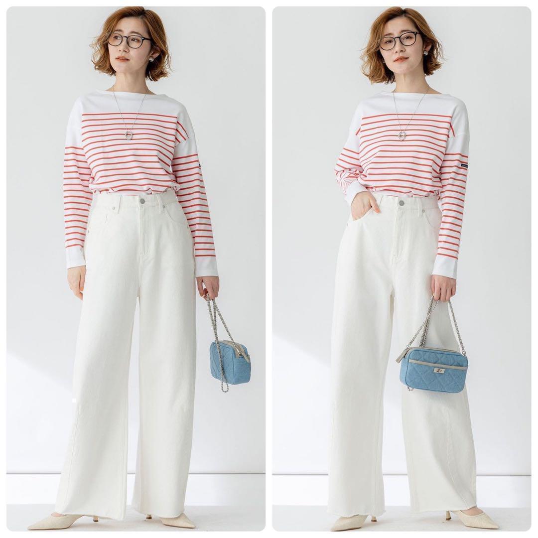 2025美品◎ 23区　Armor-lux スムースパネルボーダーカットソー