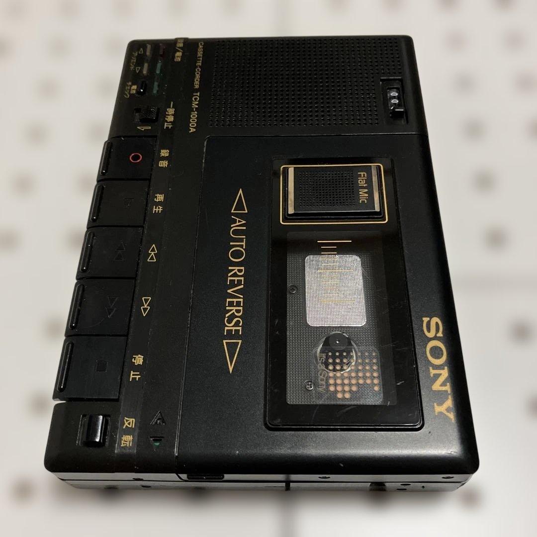 昭和レトロSONYカセットプレーヤーTCM-1000A超レア、現状品、ジャンク品